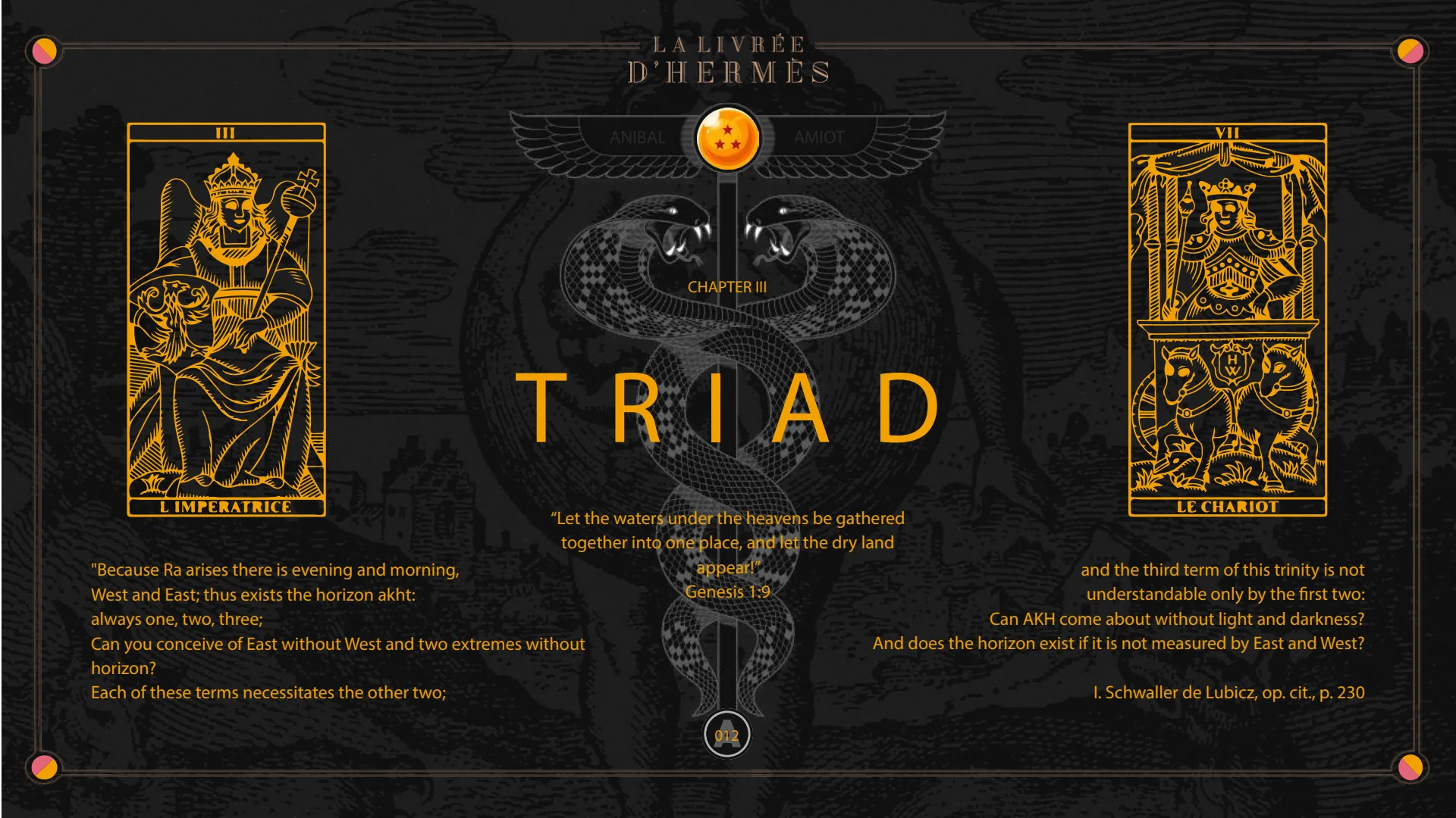 Chapter III, Triad: the horizon akht, after Schwaller de Lubicz.