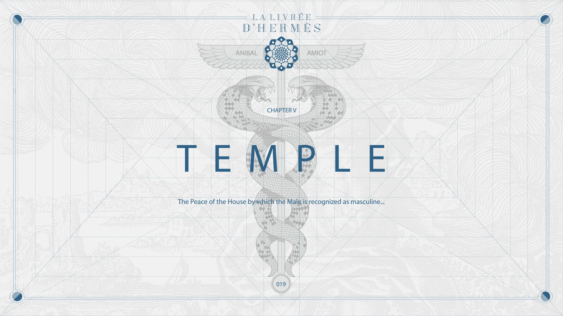 Chapter V, Temple: the Peace of the House.