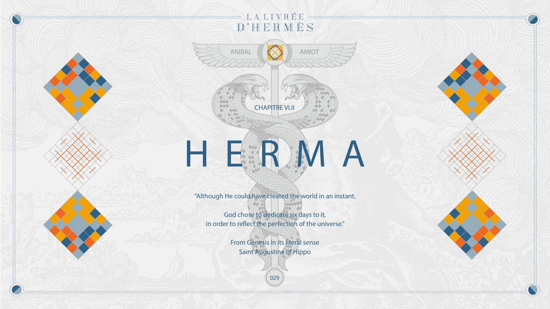 Chapter VI.II, Herma: the six days of Creation.