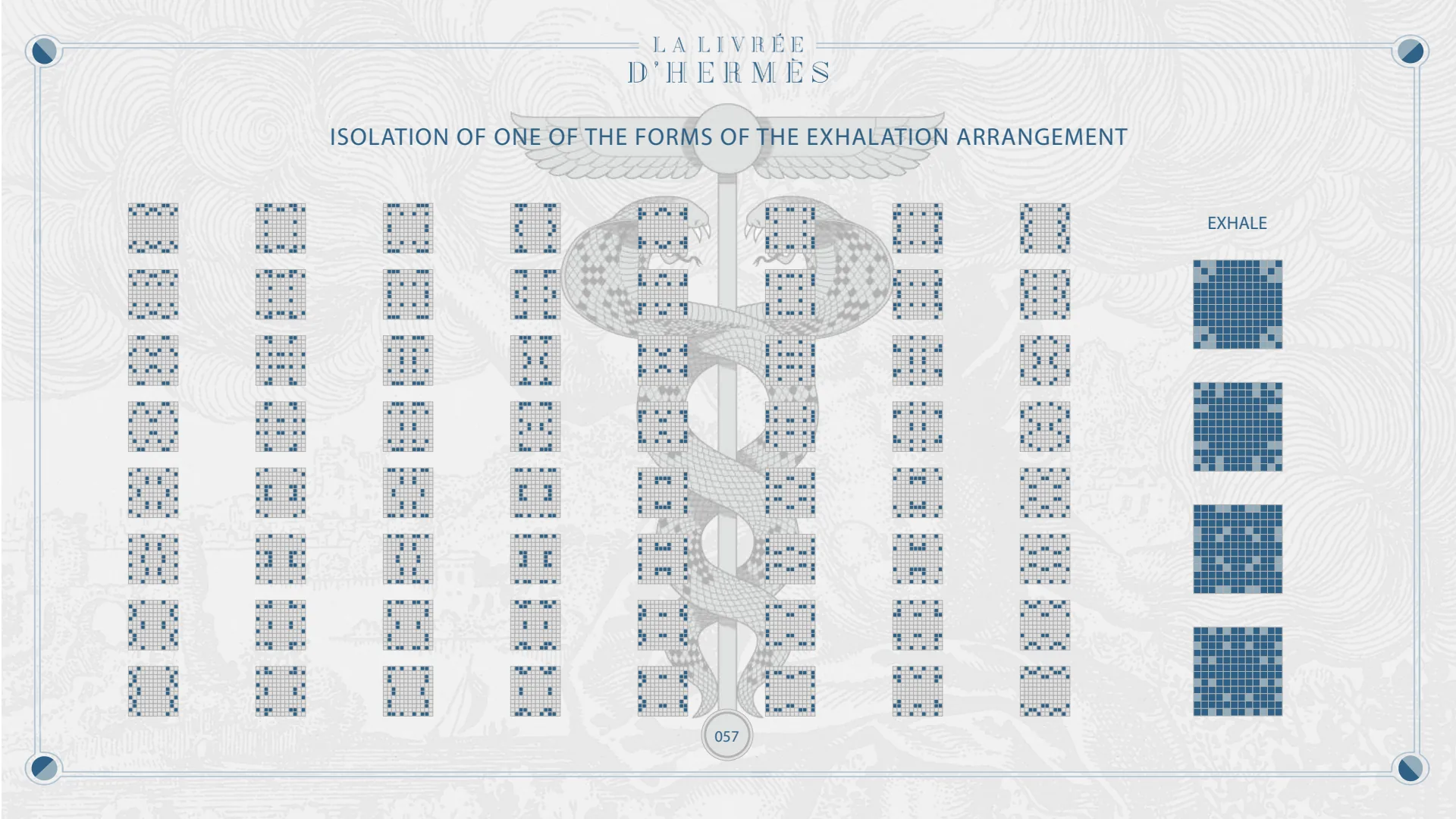 Isolation of one of the forms of the exhalation arrangement.