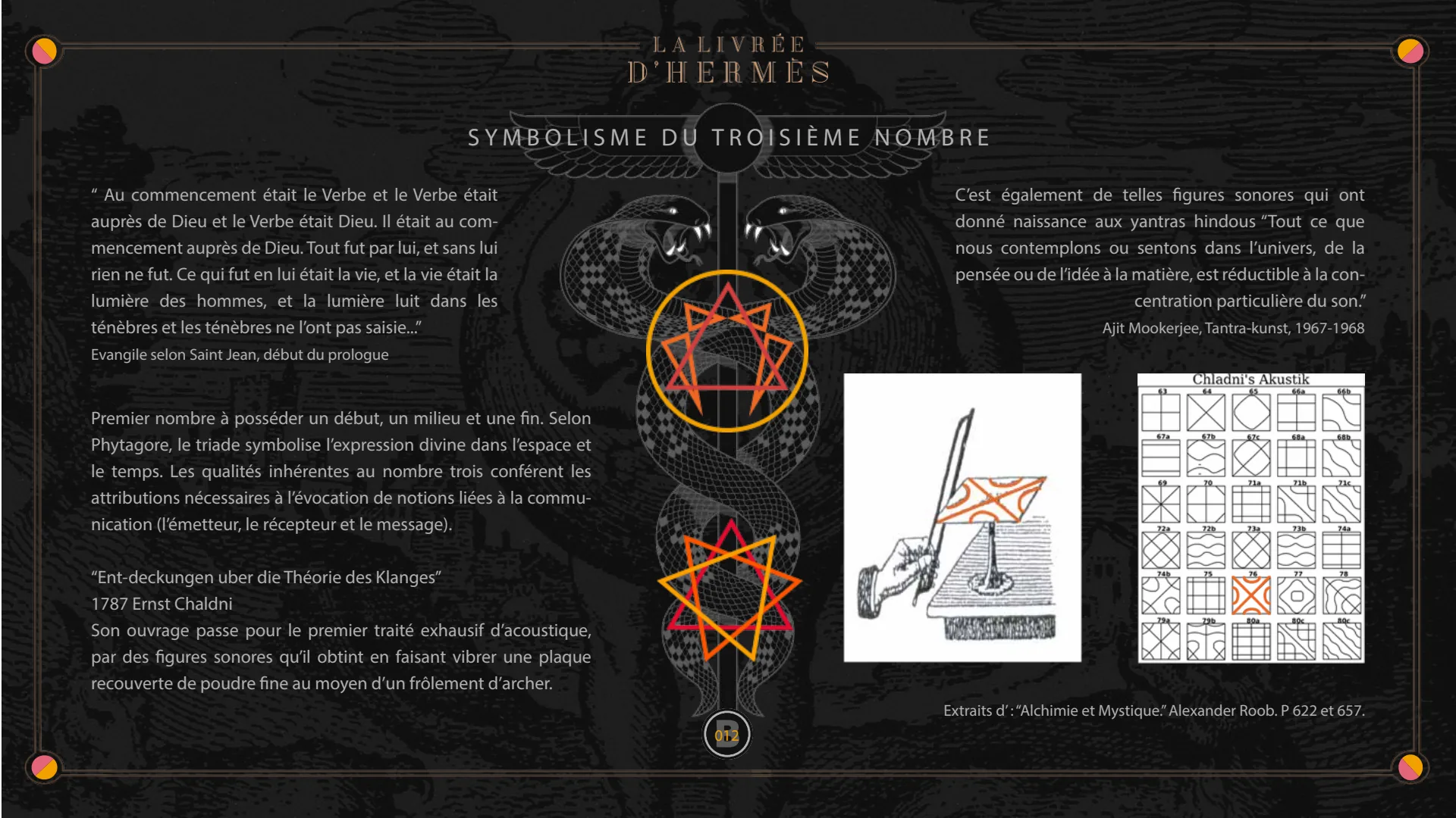 Symbolisme du troisième nombre : les figures sonores de Chladni et les yantras.