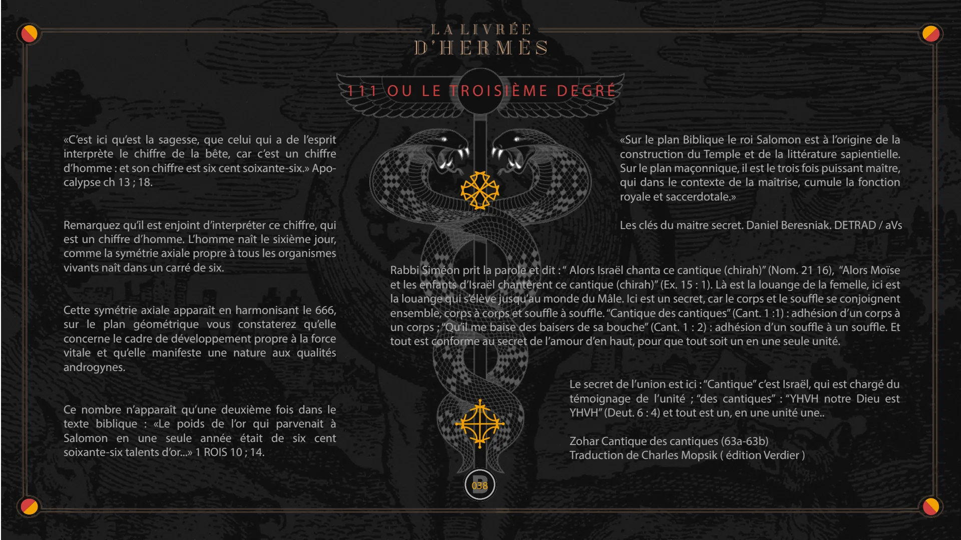 Le chiffre d'homme, 666, et 111 ou le troisième degré.