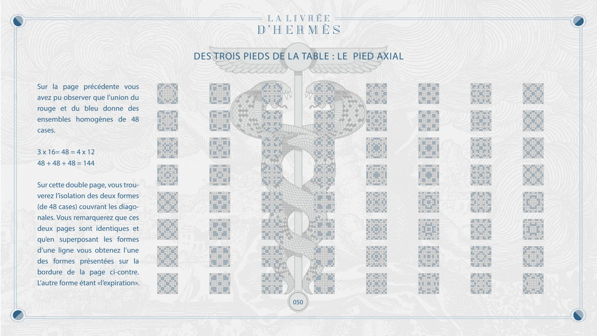 Des trois pieds de la table : le pied axial.